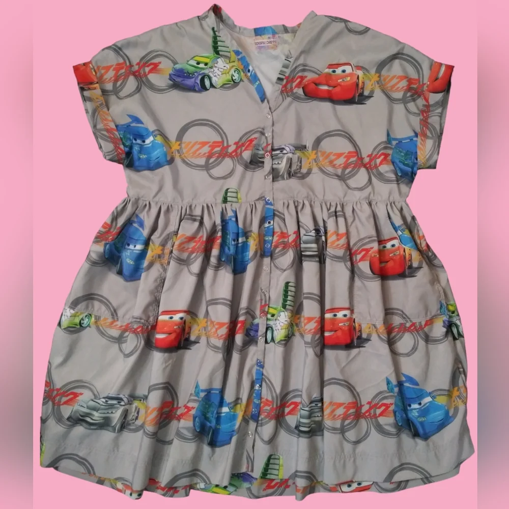 Grey Lightening Mcqueen dress (size XL-2X) - Picture 2 of 6